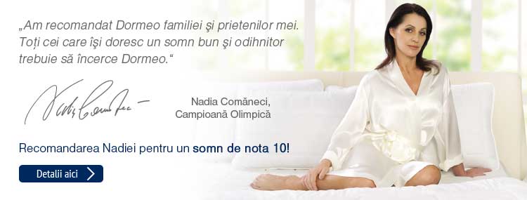 Nadia Comaneci recomanda Dormeo