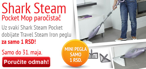 Shark Steam Pocket Mop – paročistač + pegla