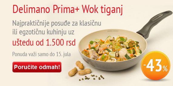 Delimano Prima+ Wok tiganj uz popust od -43%