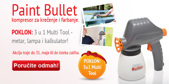 Paint Bullet – kompresor za krečenje i farbanje + poklon