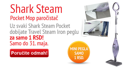 Shark paročistač + mini pegla za 1 rsd.