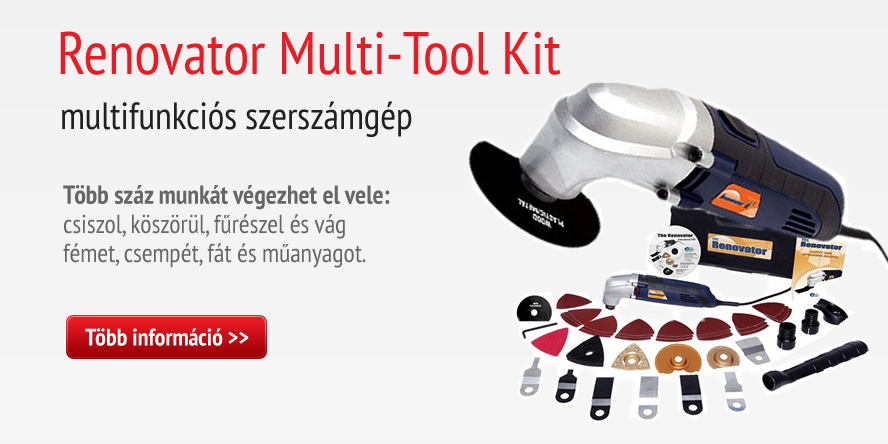Több száz munkát elvégezhet a Renovator multifunkciós szerszámkészlettel.